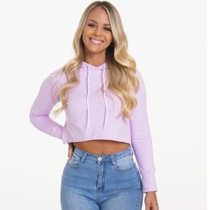 NVGTN Lavender Cropped Hoodie